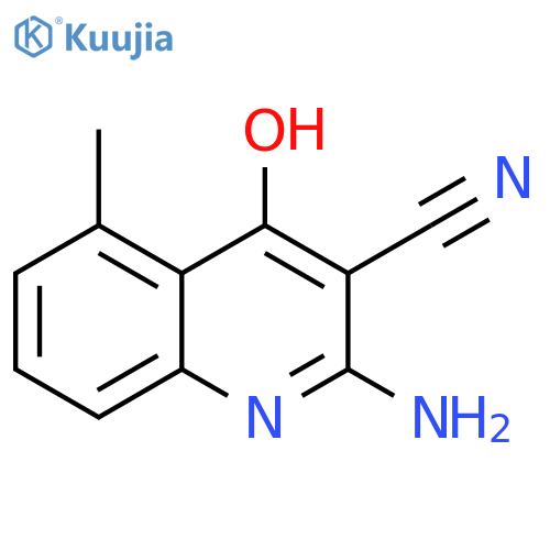 2-amino-4-hydroxy-5-methylquinoline-3-carbonitrile structure