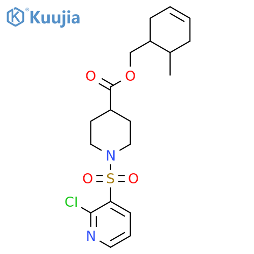 (6-Methylcyclohex-3-en-1-yl)methyl 1-[(2-chloropyridin-3-yl)sulfonyl]piperidine-4-carboxylate structure