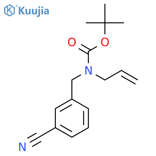 tert-butyl N-[(3-cyanophenyl)methyl]-N-(prop-2-en-1-yl)carbamate structure