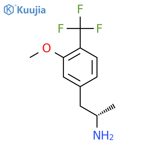 (2S)-1-3-methoxy-4-(trifluoromethyl)phenylpropan-2-amine structure
