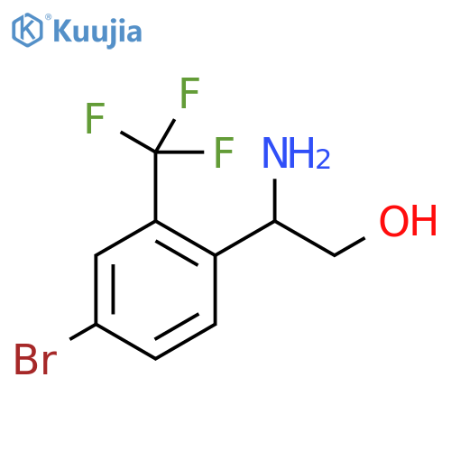 2-amino-2-4-bromo-2-(trifluoromethyl)phenylethan-1-ol structure