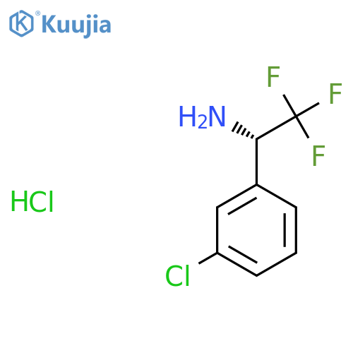 (1S)-1-(3-Chlorophenyl)-2,2,2-trifluoroethanamine;hydrochloride structure