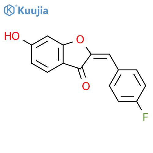 (2Z)-2-[(4-fluorophenyl)methylidene]-6-hydroxy-2,3-dihydro-1-benzofuran-3-one structure