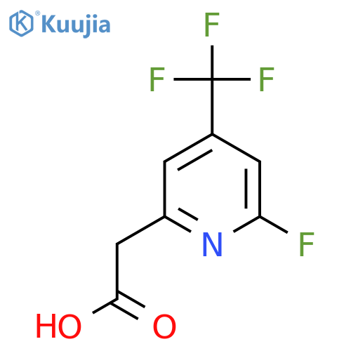 [6-Fluoro-4-(trifluoromethyl)pyridin-2-YL]acetic acid structure