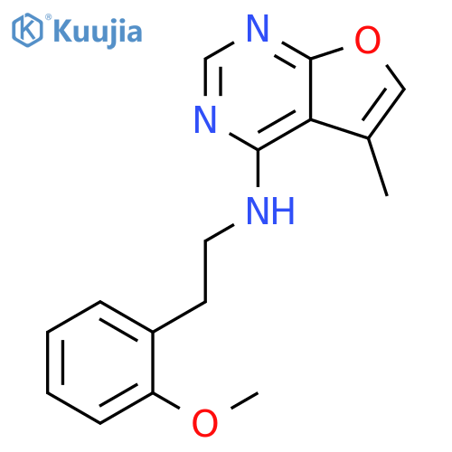 Furo[2,3-d]pyrimidin-4-amine, N-[2-(2-methoxyphenyl)ethyl]-5-methyl- structure