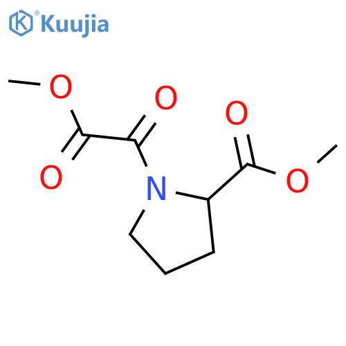 Methyl (2S)-1-(2-methoxy-2-oxoacetyl)-pyrrolidine-2-carboxylate structure
