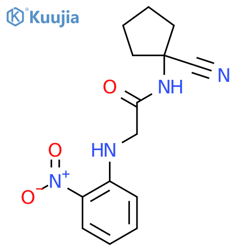N-(1-cyanocyclopentyl)-2-[(2-nitrophenyl)amino]acetamide structure