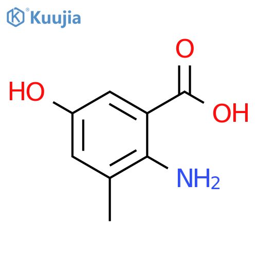 2-amino-5-hydroxy-3-methylbenzoic acid structure