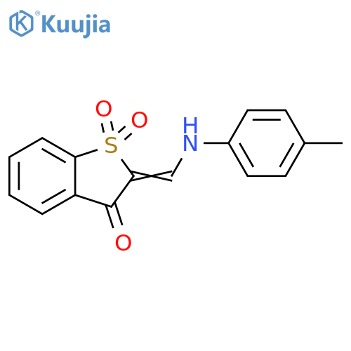 Benzo[b]thiophen-3(2H)-one, 2-[[(4-methylphenyl)amino]methylene]-,1,1-dioxide structure