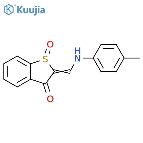 Benzo[b]thiophen-3(2H)-one, 2-[[(4-methylphenyl)amino]methylene]-,1-oxide structure