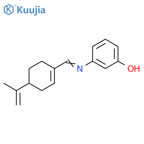 Phenol, 3-[[[4-(1-methylethenyl)-1-cyclohexen-1-yl]methylene]amino]- structure