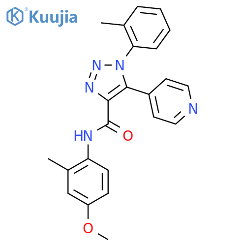 N-(4-methoxy-2-methylphenyl)-1-(2-methylphenyl)-5-(pyridin-4-yl)-1H-1,2,3-triazole-4-carboxamide structure