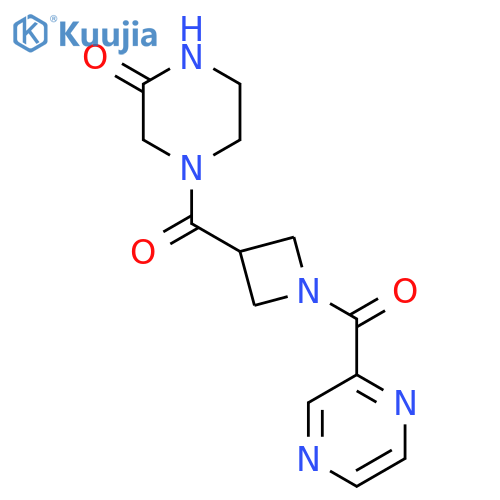 4-1-(pyrazine-2-carbonyl)azetidine-3-carbonylpiperazin-2-one structure