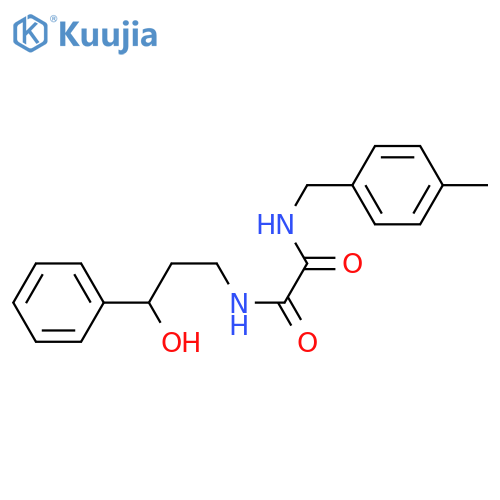 N-(3-hydroxy-3-phenylpropyl)-N'-(4-methylphenyl)methylethanediamide structure