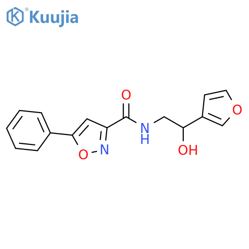 N-[2-(furan-3-yl)-2-hydroxyethyl]-5-phenyl-1,2-oxazole-3-carboxamide structure