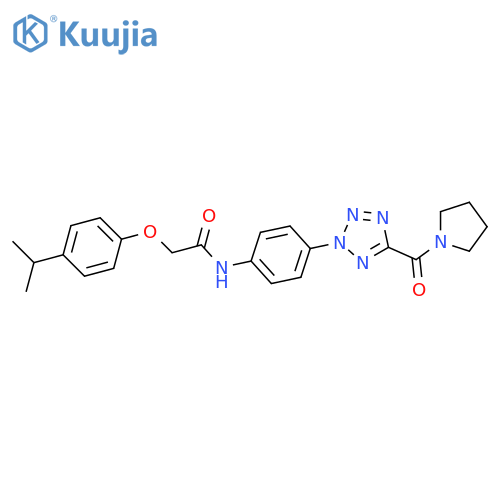 2-4-(propan-2-yl)phenoxy-N-{4-5-(pyrrolidine-1-carbonyl)-2H-1,2,3,4-tetrazol-2-ylphenyl}acetamide structure