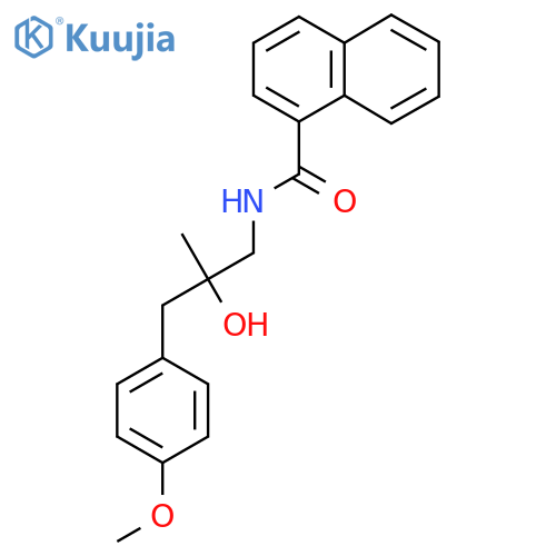 N-2-hydroxy-3-(4-methoxyphenyl)-2-methylpropylnaphthalene-1-carboxamide structure