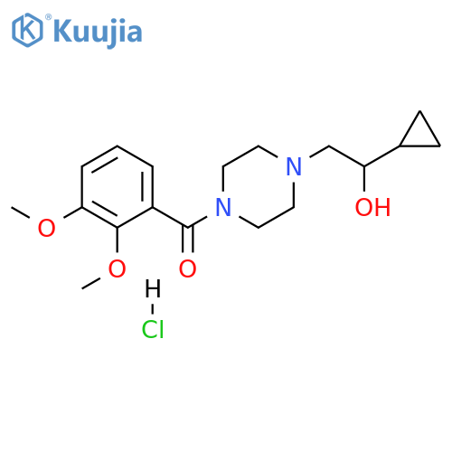 1-cyclopropyl-2-4-(2,3-dimethoxybenzoyl)piperazin-1-ylethan-1-ol hydrochloride structure