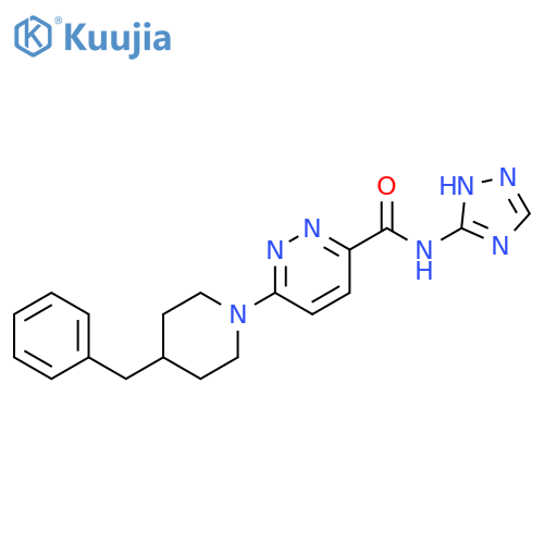 6-(4-benzylpiperidin-1-yl)-N-(1H-1,2,4-triazol-3-yl)pyridazine-3-carboxamide structure