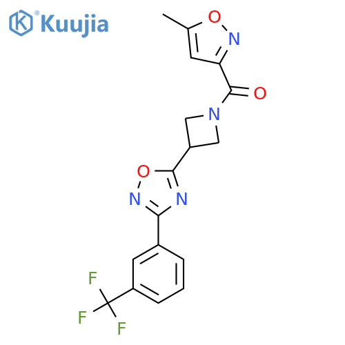 5-1-(5-methyl-1,2-oxazole-3-carbonyl)azetidin-3-yl-3-3-(trifluoromethyl)phenyl-1,2,4-oxadiazole structure