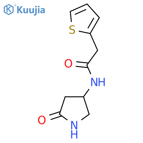 N-(5-oxopyrrolidin-3-yl)-2-(thiophen-2-yl)acetamide structure