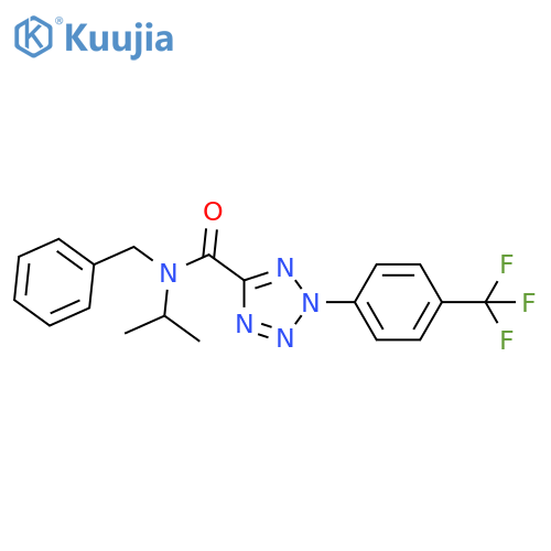 N-benzyl-N-(propan-2-yl)-2-4-(trifluoromethyl)phenyl-2H-1,2,3,4-tetrazole-5-carboxamide structure