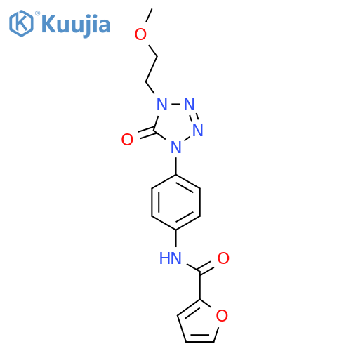 N-{4-4-(2-methoxyethyl)-5-oxo-4,5-dihydro-1H-1,2,3,4-tetrazol-1-ylphenyl}furan-2-carboxamide structure