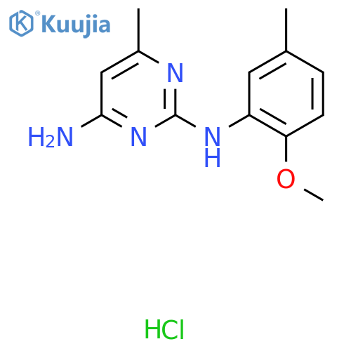 N2-(2-methoxy-5-methylphenyl)-6-methylpyrimidine-2,4-diamine hydrochloride structure