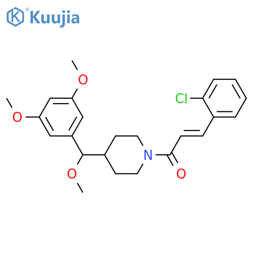 (2E)-3-(2-chlorophenyl)-1-(4-{[(3,5-dimethoxyphenyl)methoxy]methyl}piperidin-1-yl)prop-2-en-1-one structure
