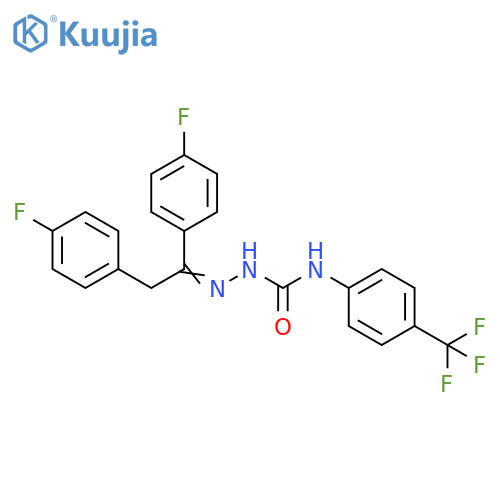 Hydrazinecarboxamide,2-[1,2-bis(4-fluorophenyl)ethylidene]-N-[4-(trifluoromethyl)phenyl]- structure