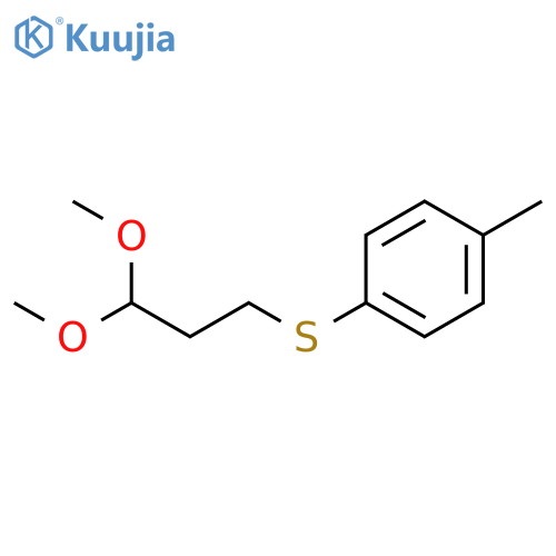 Benzene, 1-[(3,3-dimethoxypropyl)thio]-4-methyl- structure