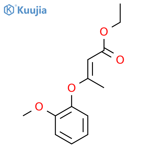 (E)-Ethyl 3-(2-methoxyphenoxy)but-2-enoate structure