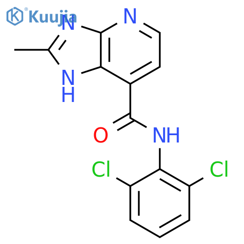 N-(2,6-Dichlorophenyl)-2-methyl-3H-imidazo[4,5-b]pyridine-7-carboxamide structure
