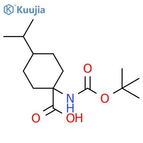 1-{(tert-butoxy)carbonylamino}-4-(propan-2-yl)cyclohexane-1-carboxylic acid structure