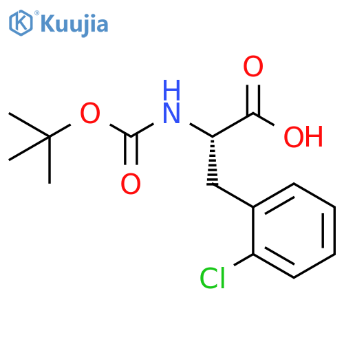 2-{[(tert-butoxy)carbonyl]amino}-3-(2-chlorophenyl)propanoic acid structure