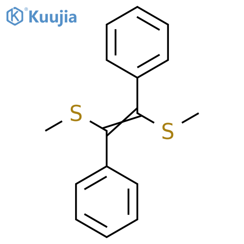 Benzene, 1,1'-[1,2-bis(methylthio)-1,2-ethenediyl]bis- structure