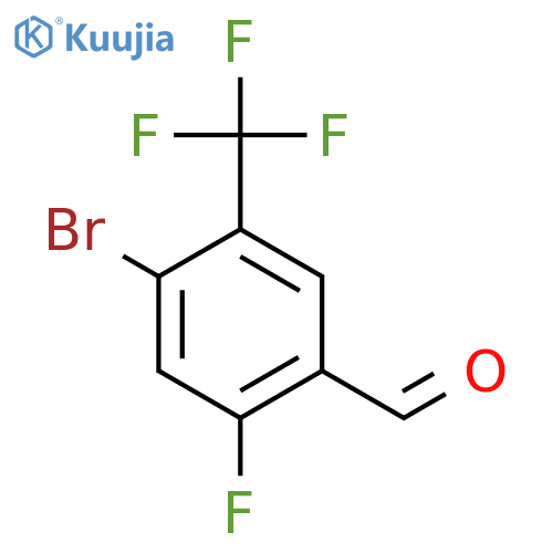 4-Bromo-2-fluoro-5-(trifluoromethyl)benzaldehyde structure