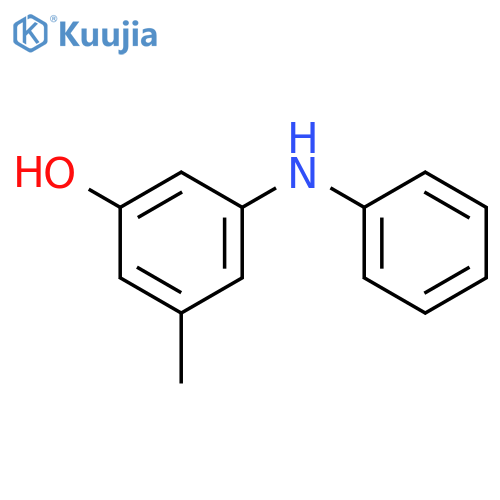 Phenol, 3-methyl-5-(phenylamino)- structure