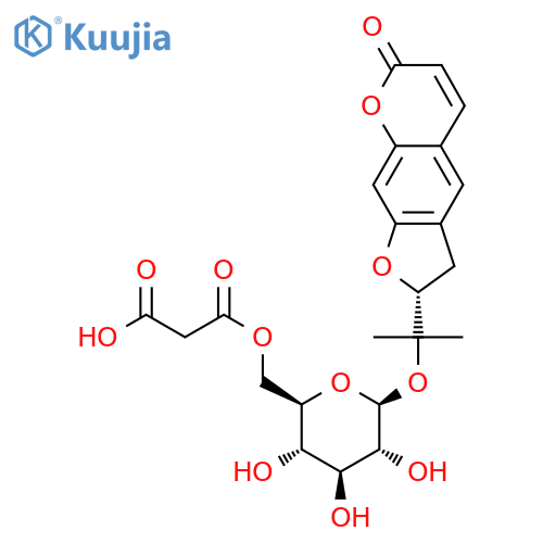 Nodakenetin-Glucose-malonic acid structure
