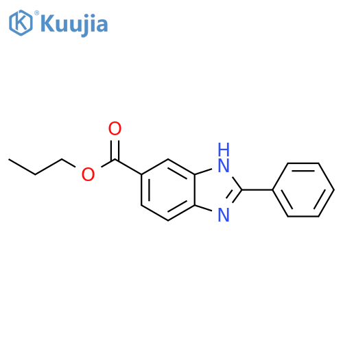 2-Phenyl-3H-benzoimidazole-5-carboxylic acid propyl ester structure