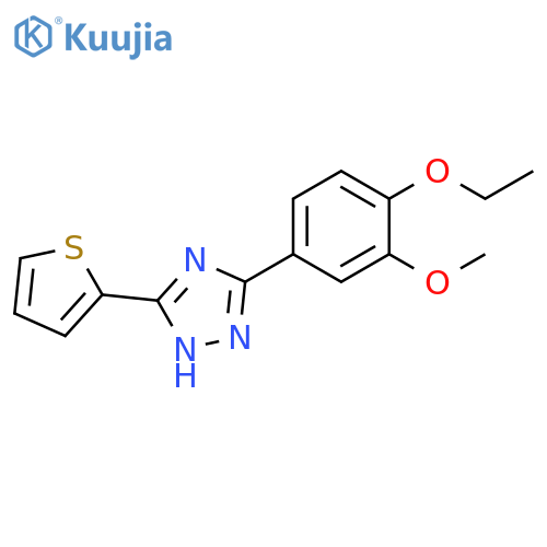 5-(4-Ethoxy-3-methoxy-phenyl)-3-thiophen-2-yl-1H-[1,2,4]triazole structure