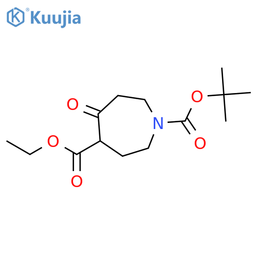 1-Tert-butyl 4-ethyl 5-oxoazepane-1,4-dicarboxylate structure