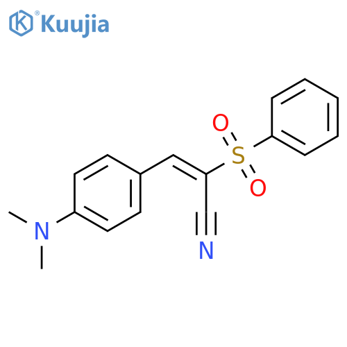 2-Propenenitrile, 3-[4-(dimethylamino)phenyl]-2-(phenylsulfonyl)-, (E)- structure
