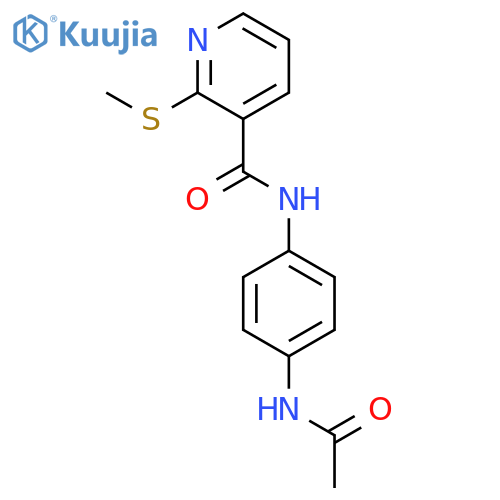 3-Pyridinecarboxamide, N-[4-(acetylamino)phenyl]-2-(methylthio)- structure