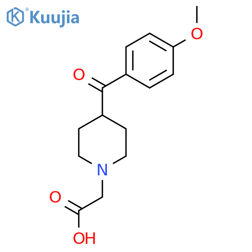 2-(4-(4-Methoxybenzoyl)piperidin-1-YL)acetic acid structure