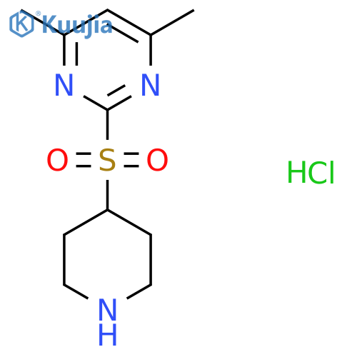 4,6-Dimethyl-2-(piperidin-4-ylsulfonyl)pyrimidine hydrochloride structure
