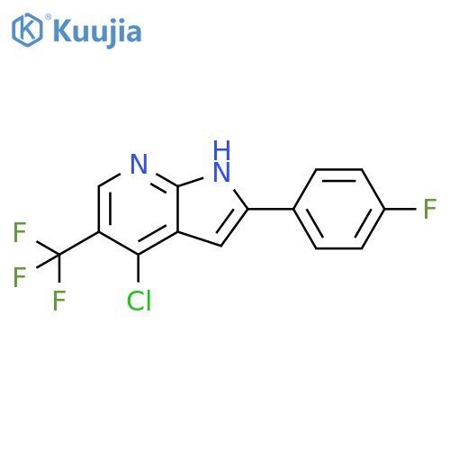 4-CHLORO-2-(4-FLUOROPHENYL)-5-(TRIFLUOROMETHYL)-1H-PYRROLO[2,3-B]PYRIDINE structure