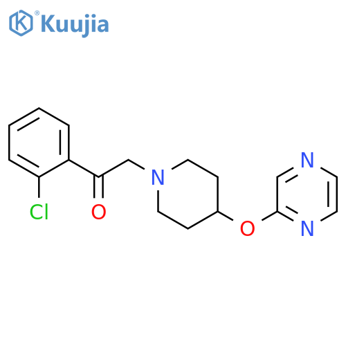 2-(2-chlorophenyl)-1-[4-(pyrazin-2-yloxy)piperidin-1-yl]ethan-1-one structure