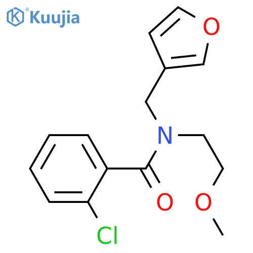2-chloro-N-(furan-3-yl)methyl-N-(2-methoxyethyl)benzamide structure