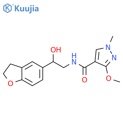 N-2-(2,3-dihydro-1-benzofuran-5-yl)-2-hydroxyethyl-3-methoxy-1-methyl-1H-pyrazole-4-carboxamide structure